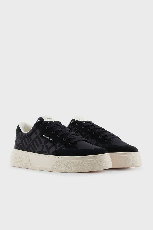 Armani Exchage Logolu Süet Detaylı Kalın Taban Sneaker Ayakkabı Erkek AYAKKABI XUX262 XV955 00002 - 2