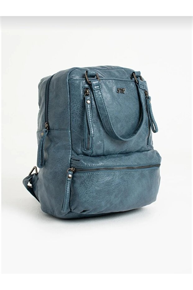 حقيبة ظهر من الجلد الصناعي - 1