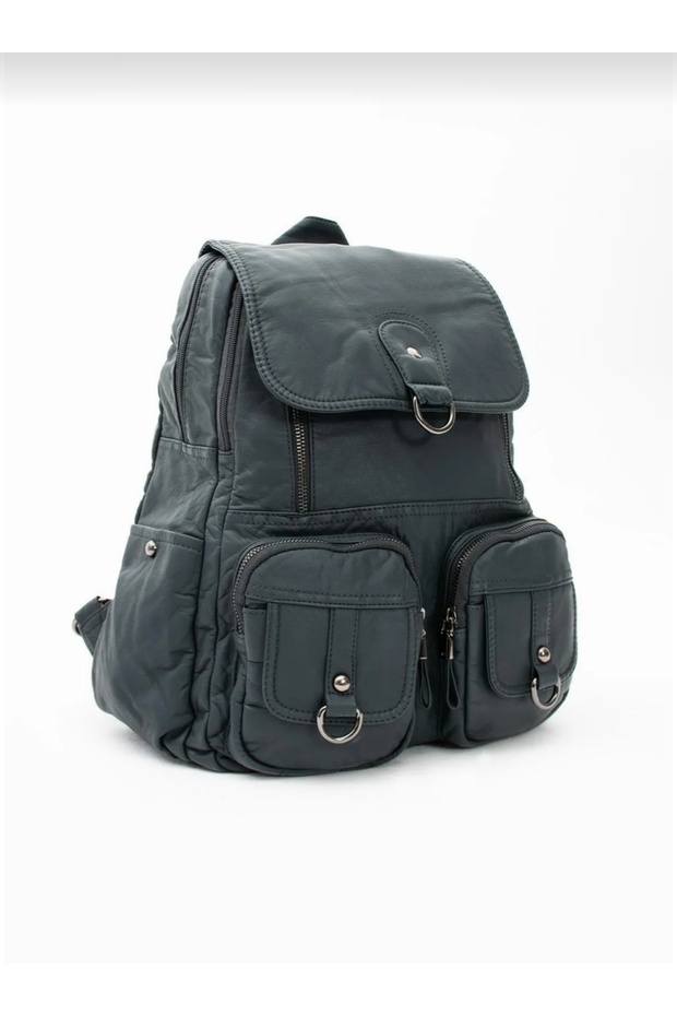 Washed Leather Backpack