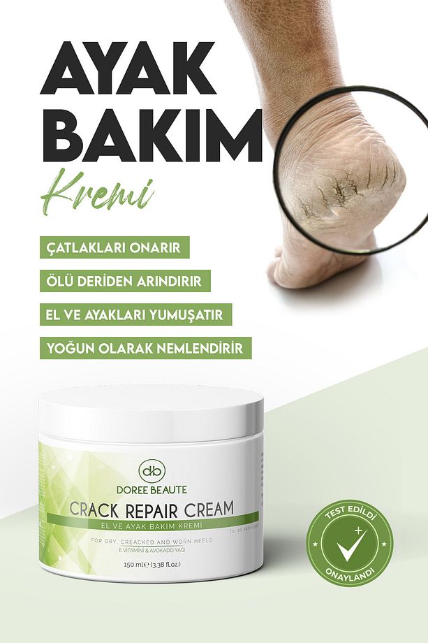 El Ve Ayak Topuk Çatlak Giderici (ÖZEL FÖRMÜL) Mucizevi Bakım Kremi 150 ml - 1