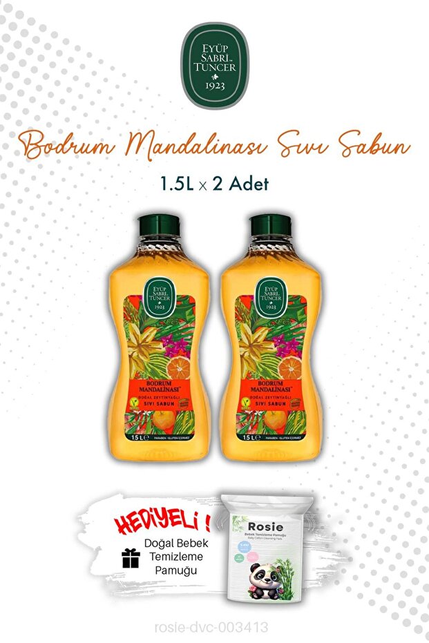 Bodrum Tangerine 1.5L Liquid Soap X2 and Rosie