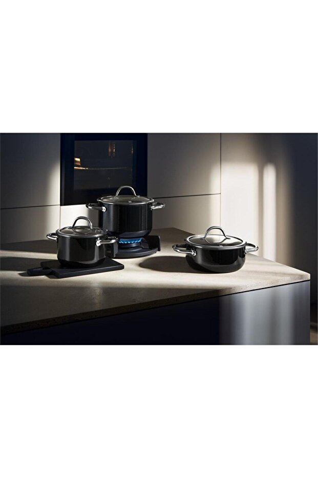 Fusiontec Tencere Seti 3 Parça Siyah - 8