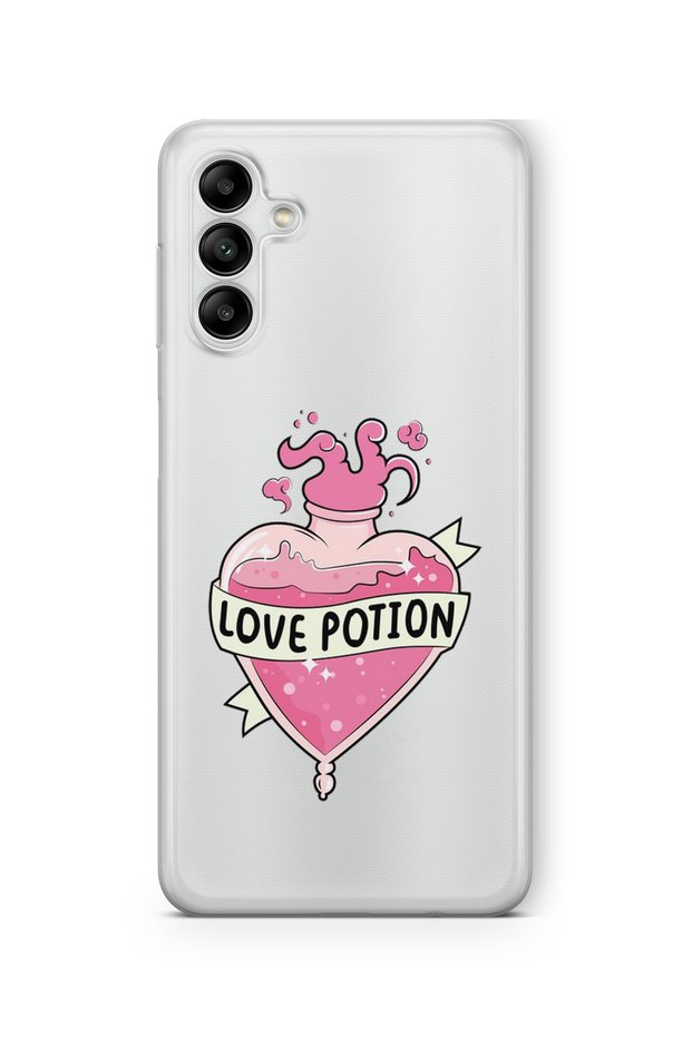 Samsung Galaxy S23 Fe Compatible Love Potion Design Printed Transparent Case