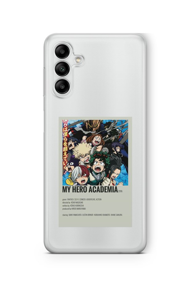 Samsung Galaxy A55 Compatible My Hero Academia Palaroid Poster Design Printed Transparent Case