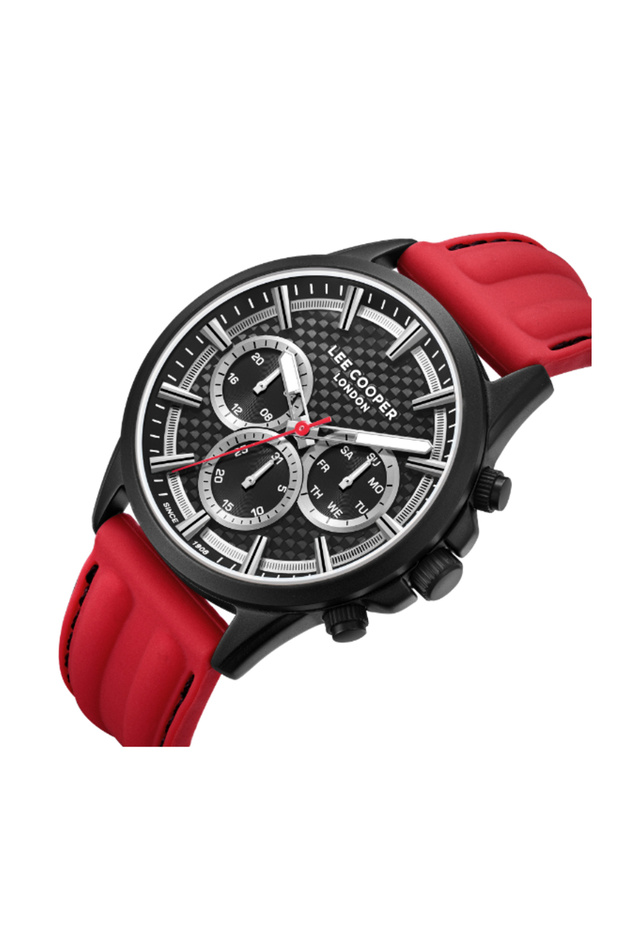 ساعة لي كوبر متعددة الوظائف للرجال بمينا أسود - LC08048.658 - 2