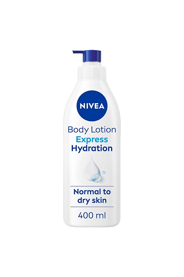 NIVEA Body Lotion for Normal to Dry Skin, Express Hydration with 2x400ml