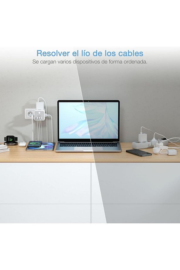 Duvar Tipi 3'lü 2 USB A+1 USB C Açma Kapama Özellikli - 3