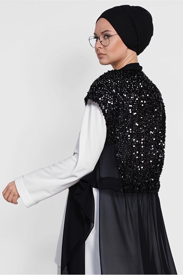 4145 Model Double Tunic with Sequins - 1