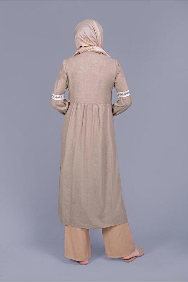 NAKIŞLI KUŞAKLI TUNİK 40739 - 3