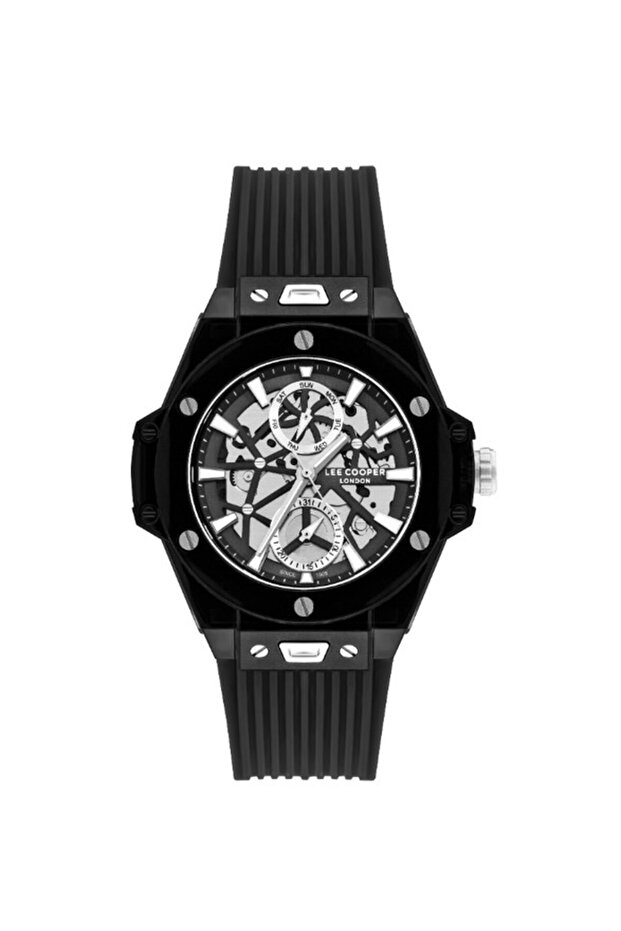 Lee Cooper Men's Multi Function Black Dial Watch - LC07975.651