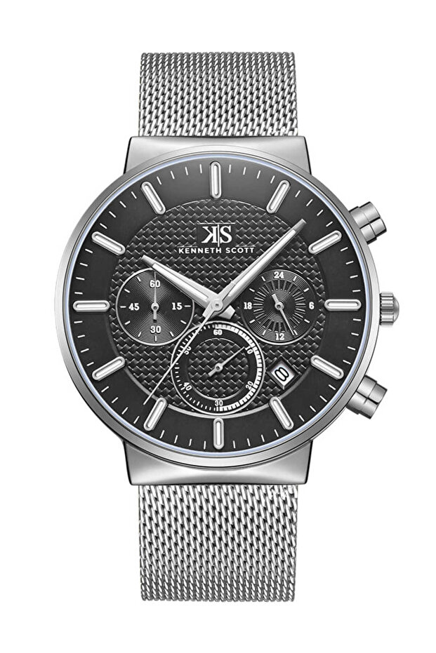 Men Multi Function Black Dial Watch - K22133-SMSB - 1