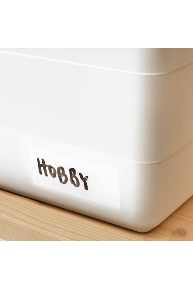 SOCKERBIT Box with Lid, White, 38x25x15 cm – Stackable & Durable Storage Solution - 3