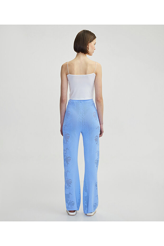 Jakarlı triko pantolon - 6