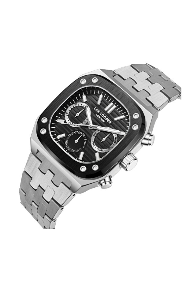 ساعة رجالية متعددة الوظائف بمينا أسود - LC08023.350 - 4