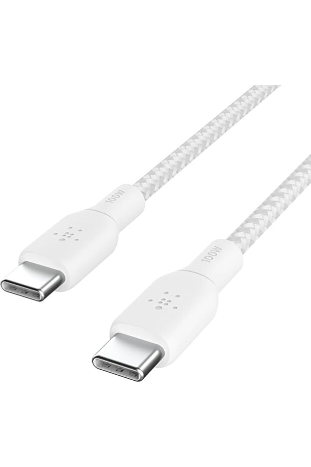BoostCharge Braided Cable USB-C - USB-C - 100 W - 3 Meter - White - CAB014bt3MWH