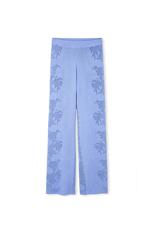 Jakarlı triko pantolon - 3