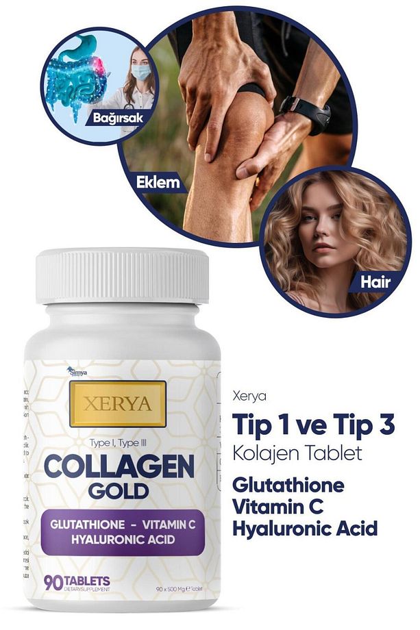 Tıp 1 Ve 3 Kolajen, Glutatyon, Hyaluronic Acid Ve C Vitamini İçeren Tablet 2'li Fırsat Paketi - 3