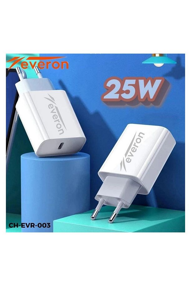 Samsung Galaxy A16 İle Uyumlu 25W QC 3.4a Type C Şarj Adaptörü Evr-003 - 2