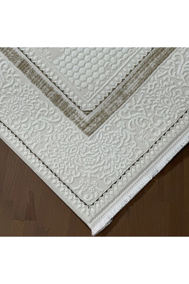 Galata Yumuşak Dokulu Modern Desen Bej Oturma Odası Salon Mutfak Genç Odası Halısı - 5