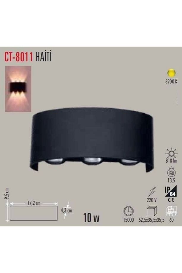 Ct-8011 Çift Yönlü Ledli Aplik Dekoratif Led Aplik Iç Dış Mekan Bahçe Teras Balkon Duvar Aplik - 1