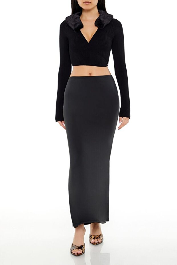 Suni Kürk Detaylı Bluz - 3