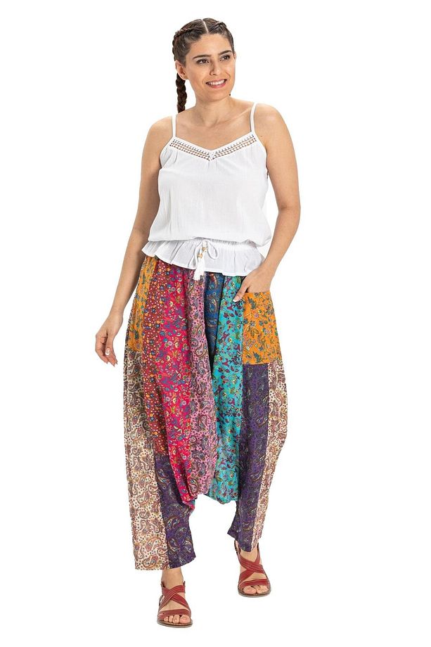 Peçvörk Vual Yazlık Otantik Şalvar/patchwork Shalwar Tek Renk Tkrn - 8
