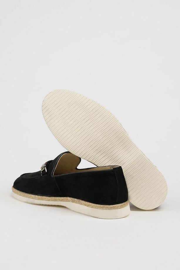 Hunter Model Süet Deri Hasır Taban Loafer Ayakkabı - 3