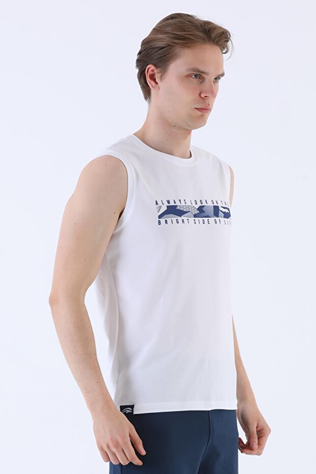 Regular Men's Crew Neck White Undershirt - 3