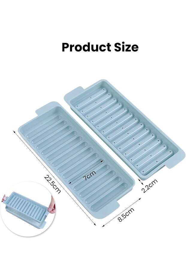 قالب ثلج بلاستيك مستطيل - 4