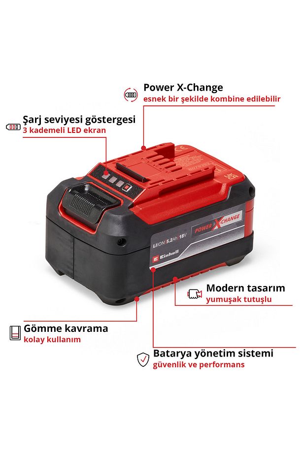 18v 5,2 Ah Power-x-change Plus, Akü - 4511436 - 4