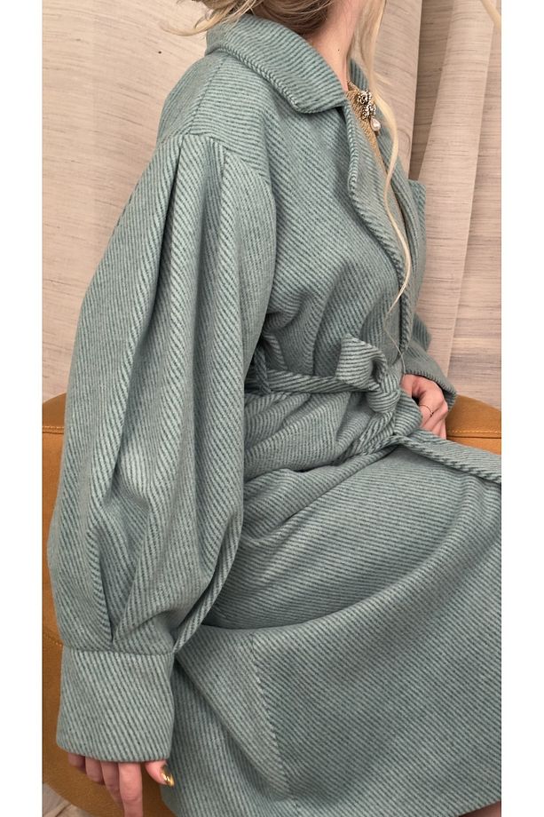 Açık Kahve Kol Detaylı Kaban - 5