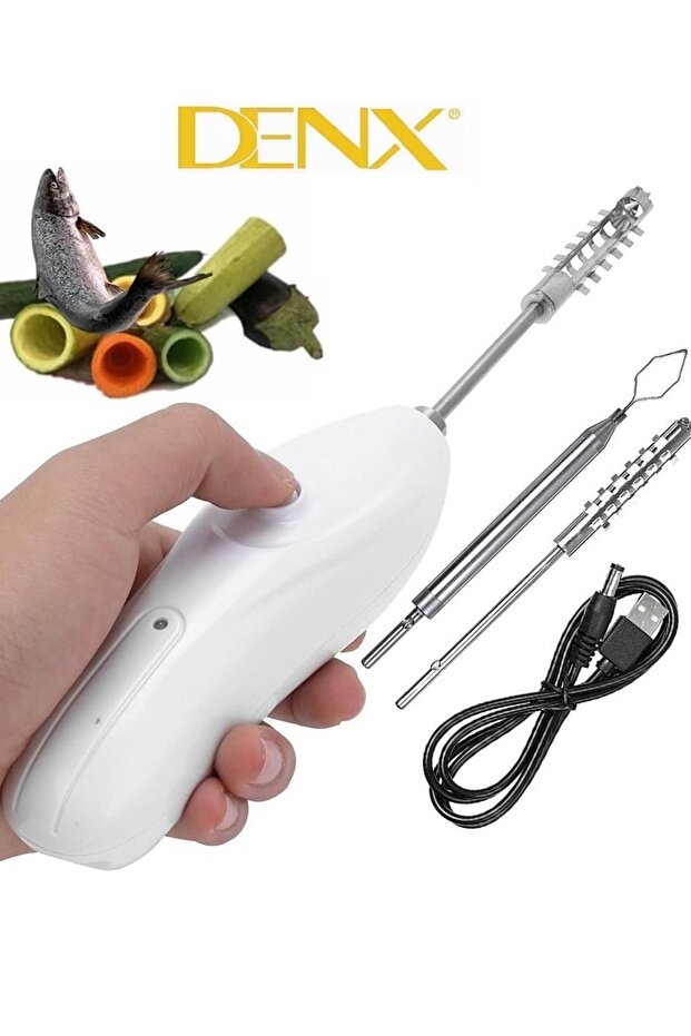 أداة إزالة قشور السمك الكهربائية المحمولة القابلة لإعادة الشحن، مزودة برأسين قاطعين قابلين للاستبدال - 2