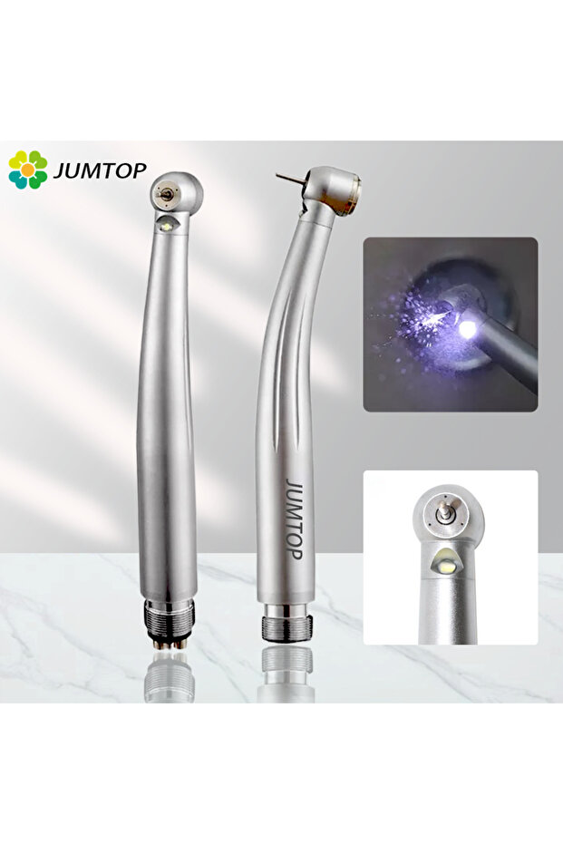 2 hole Dental LED High Speed Handpiece Torque Head Air Turbine E-Generator Ceramic Bearing Dentist T