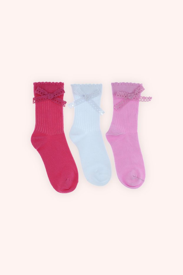 Baby Girl 3-Piece Sock Set