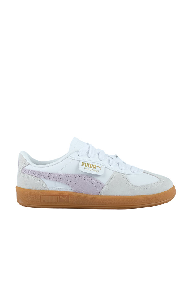 Palermo Leather Purple Detailed Women's White Sneakers
