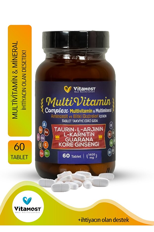 MULTİ VİTAMİN COMPLEX 60 TABLET 1400 MG - 1