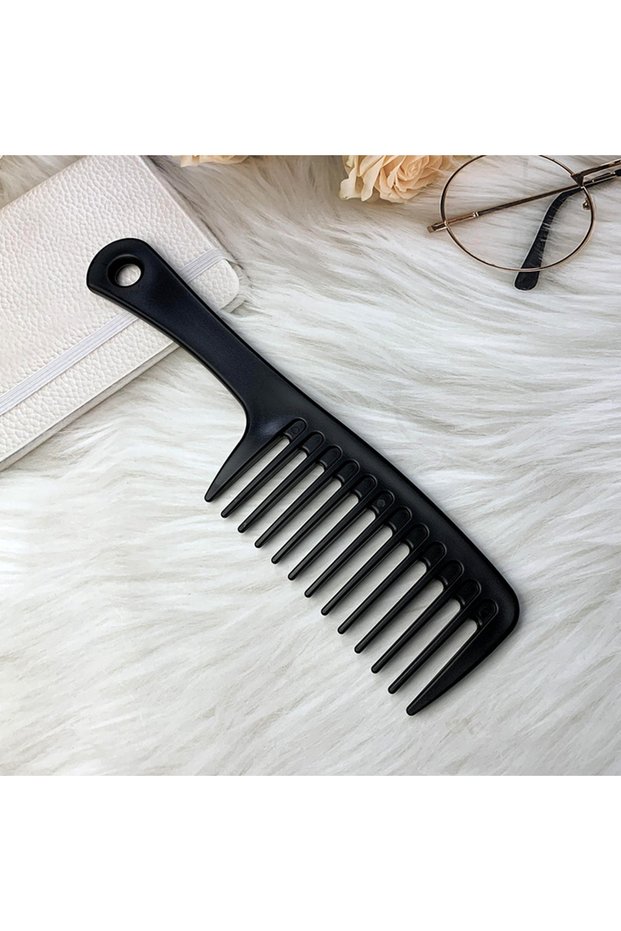 black Hairdress Comb Heat Resistant Woman Wet Hook Curly Hair Brushes Pro Salon Dyeing Styling Tools