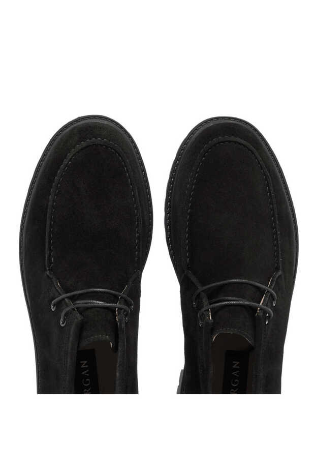 Siyah Hakiki Süet Deri Erkek Casual Bot - E24K1BT57006-A01 - 5