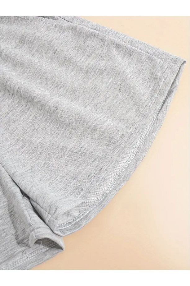 California West Coast Baskılı 2'li Şort Unisex Yazlık Rahat  Basic Şort - 4