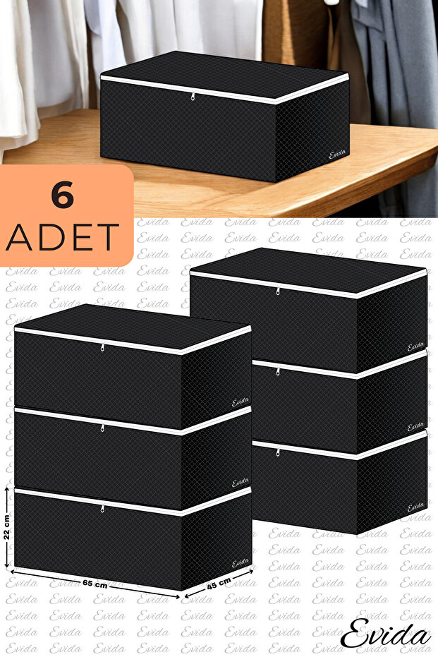 6 قطع - سرير أريكة وسرير إضافي كبير الحجم من Durabalik، أسود - 2