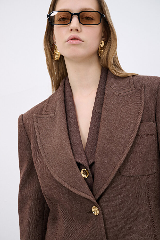 Denim Görünümlü Ceket - 5