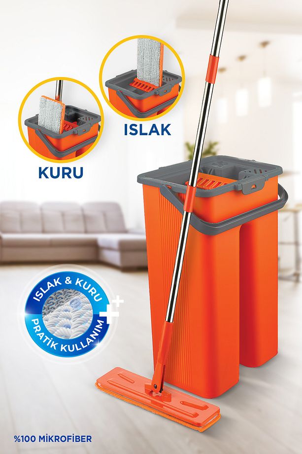 Mavi Kaset Mop Temizlik Seti - 2