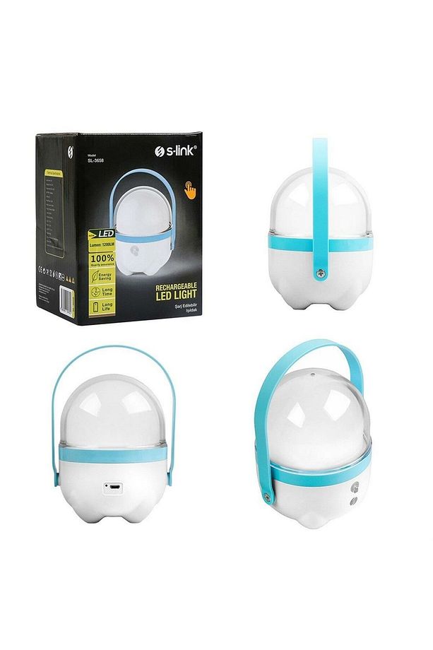 SL-3658 Turuncu Dokunmatik Açma Kapama Ledli 2400mAh Şarjlı Ledli Işıldak - 1