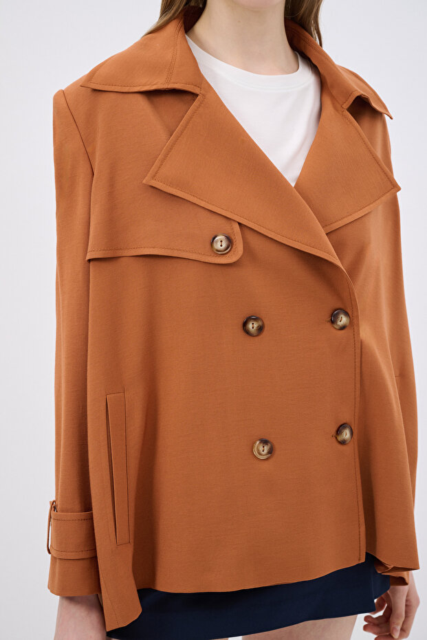 Nakışlı Düğmeli Ceket - 3