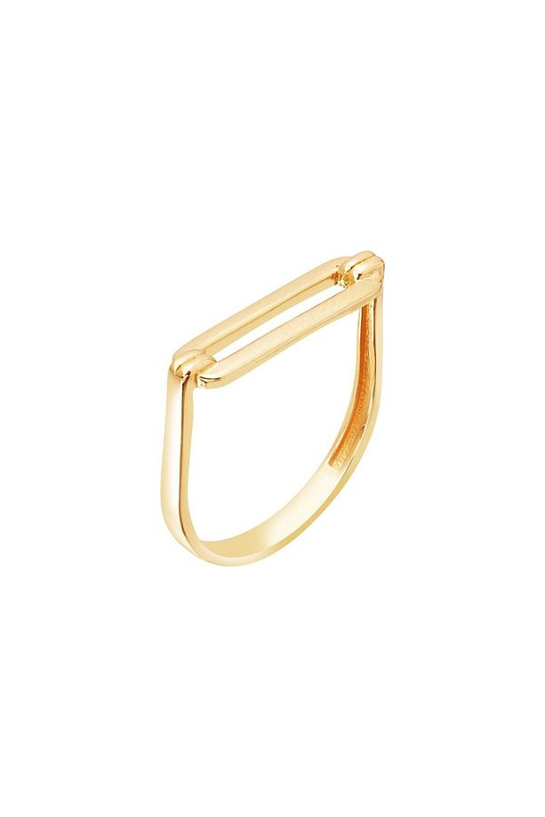14 Ayar Sarı Altın Trend Minimal Yüzük - 1