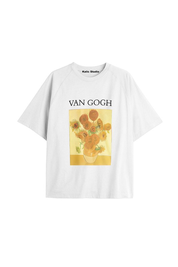 Unisex Van Gogh Printed Oversize T-shirt