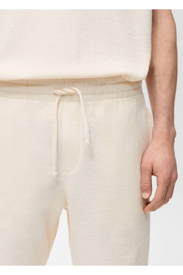 İpli Pamuklu Bermuda Şort - 8