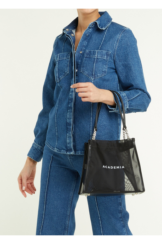 Siyah Kadın File Çanta - 2