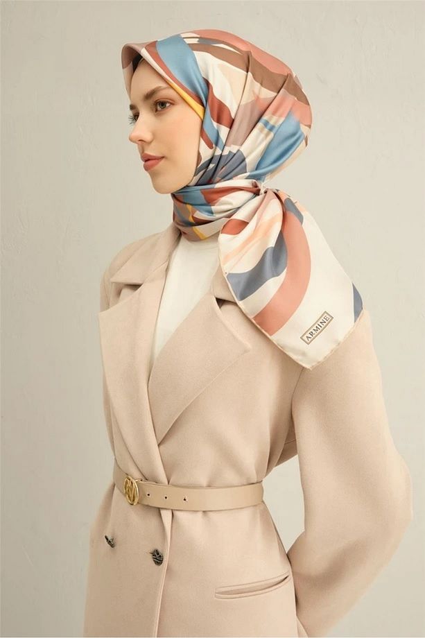 38 Armine Twill İpek Eşarp 9328D - 3