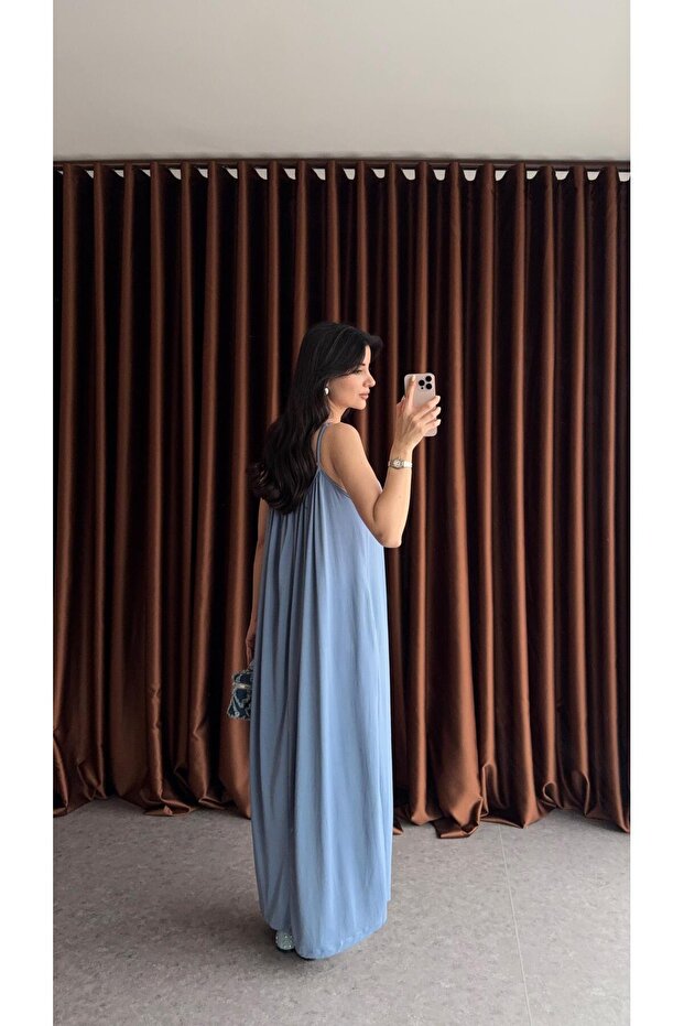 فستان أزرق أساسي مشروط - 2